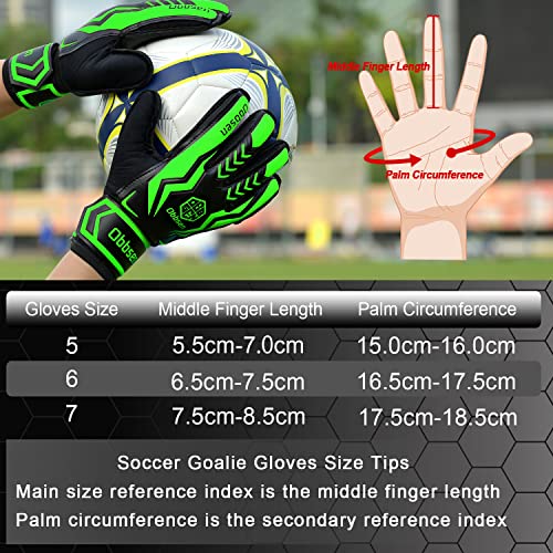 Obbsen Soccer Goalie Gloves For Kids, Youth&Adult Soccer Goalkeeper Gloves, Strong Grip Goalkeeping Gloves With Finger Protection, Men/Women/Boys/Girls #TOP6