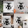 Mysterious Antle Forest Spirit Silhouette Vinyl Art Sticker 54.6x54.6cm Art Decoration Black #4