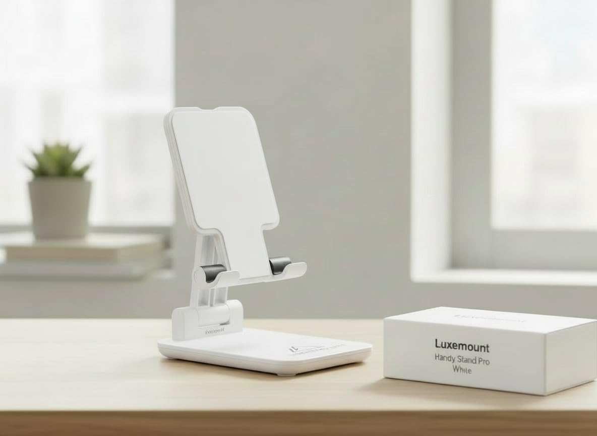 Phone Stand Pro – Faltbare Smartphone Halterung für Schreibtisch & Reise – Extrem stabil, rutschfest & Kompatibel mit iPhone, Samsung, Google & Tablets – Ideal für Videocalls & Home-Office