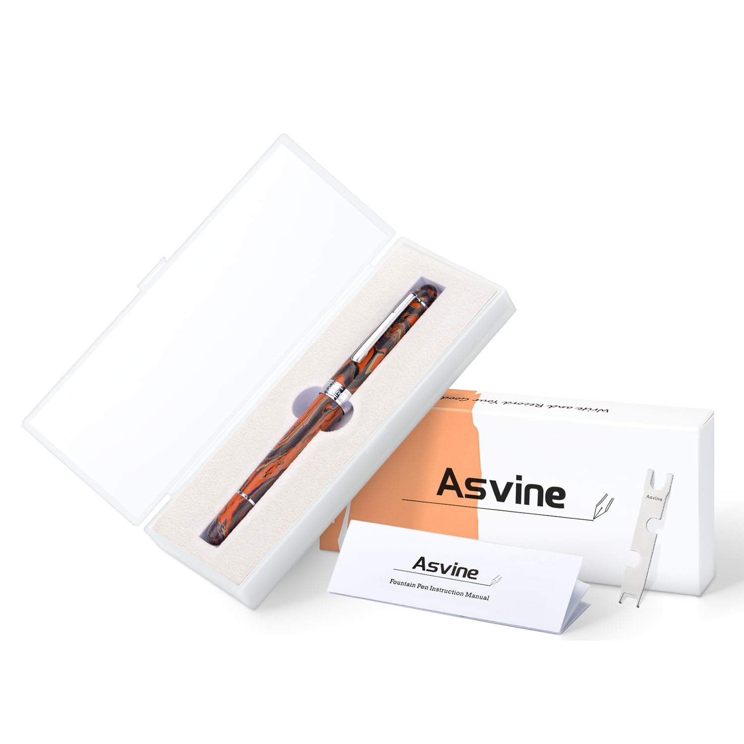 Amazon.com : Asvine J16 Ebonite Fountain Pen Red, Jowo Extra Fine