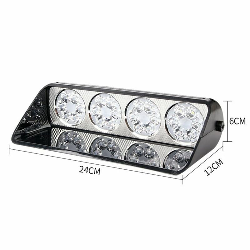 Image of AutoBizarre 12V Car Dash Emergency Warning Strobe Red Blue Flasher Windshield Sucker LED light With Multiple Flashing Modes For All Cars, Emergency Vehicles, etc. (24 LED Red Blue With Remote)
