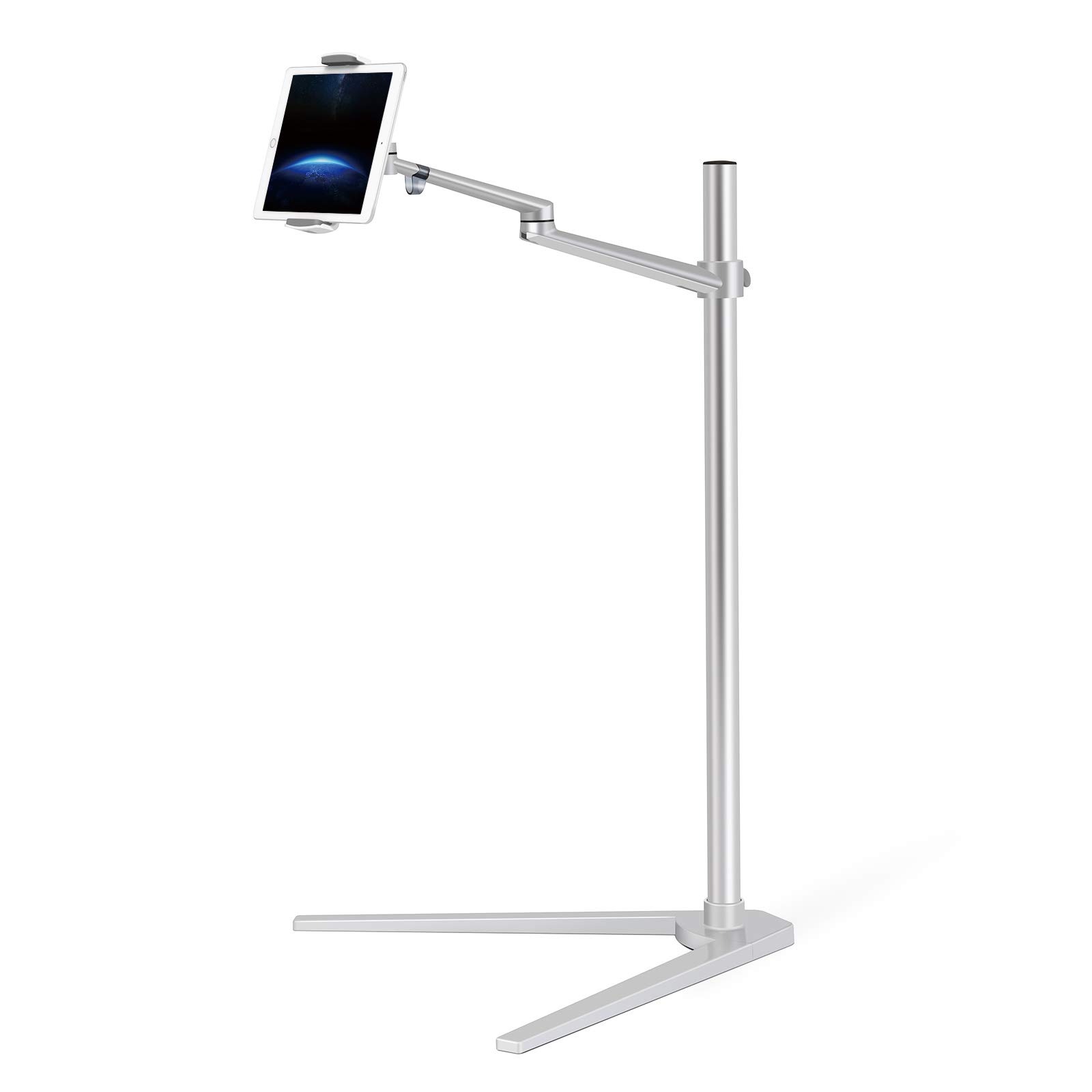Upergo Tablet Floor Stand?Adjustable Height Ipad Floor Stand Universal, Flexible Tablet Holder Mount Rotatable Arm, for 4~13 inch Tablets&Phones, iPad, iPad Pro,iPad Mini, Samsung Galaxy, e-Readers