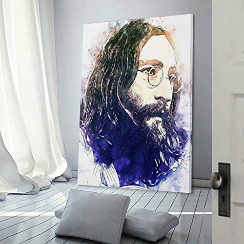 rongtao John Lennon Poster décoratif sur toile 50 x 75 cm - Les Beatles, Paul McCartney, John Lennon, RIngo Starr, George Harrison rongtao John Lennon Poster décoratif sur toile 50 x 75 cm – Image 4