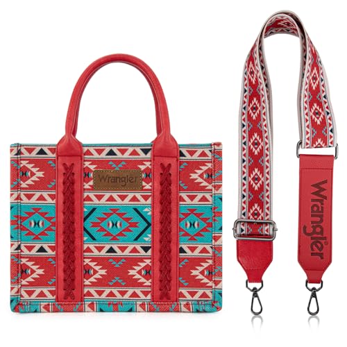 Image of Wrangler Aztec Tote Bag for Women Boho Shoulder Purses and Handbags