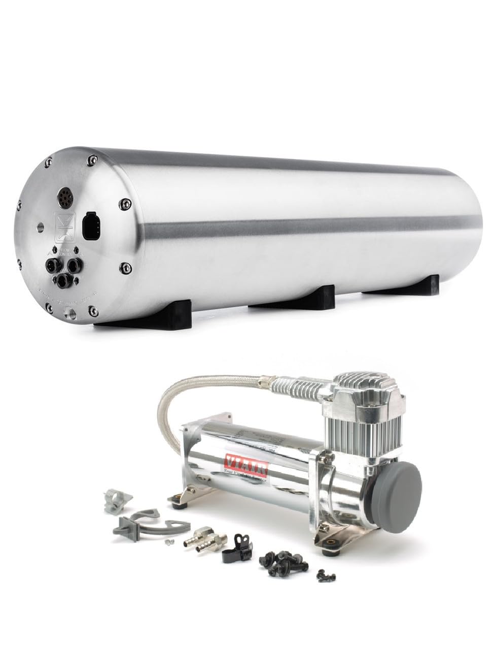 AccuAir ENDO-VT 5 Gallon Air Suspension Tank Free VIAIR 444C Chrome Compressor