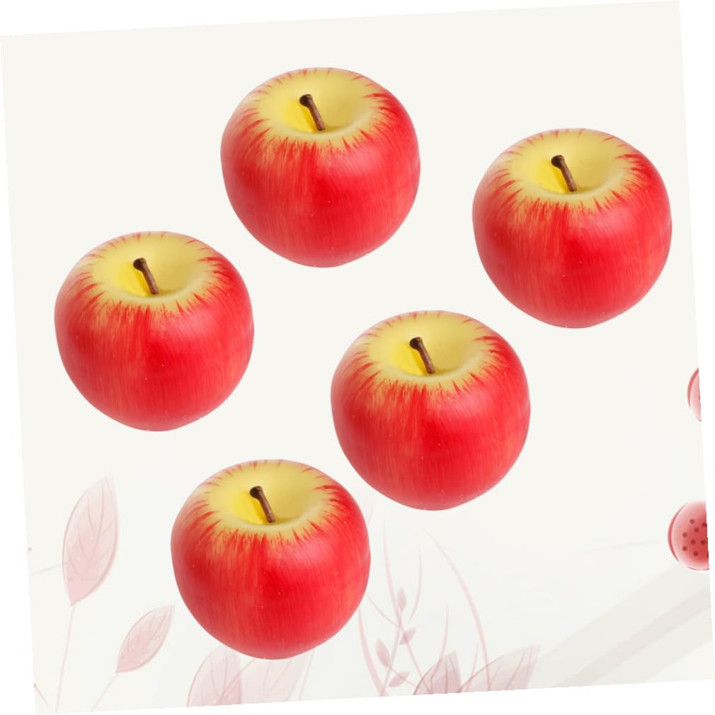 Didiseaon 5 Velas De Frutas Artificiales De Navidad Sin Decoraciones De Simulación De Escena De Papá Noel Para Bodas Fiestas Decoración Del Hogar De Navidad