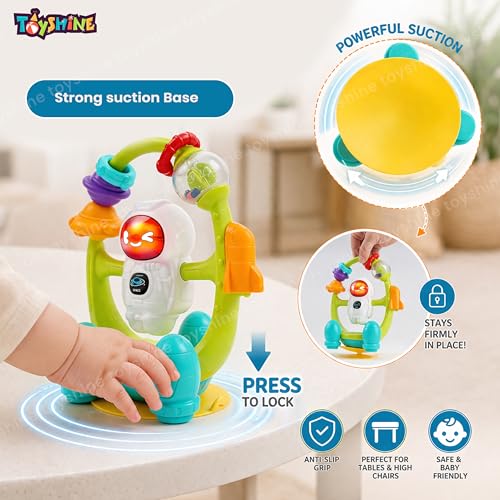 Image of Toyshine Baby Table Toy with 360 Rotatable Light & Rattle | Interactive Learning Activity Toy for Toddlers | Home Play Toy for Babies