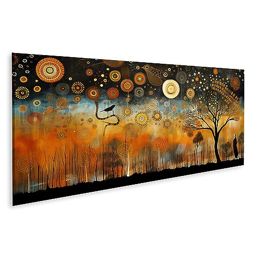 Tableaux sur toile art aborigène premium avec cadre en bois