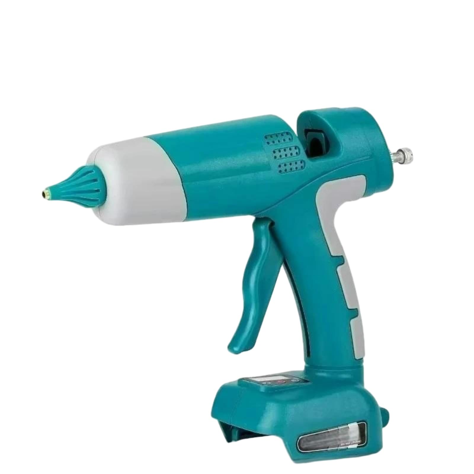 Pistola Silicona Caliente, Pistola de pegamento caliente a batería de 18 V a 21 V, sin batería, digital, temperatura ajustable, inalámbrica, for reparaciones de bricolaje para Reparaciones(Blue)
