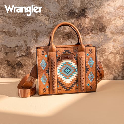 Image of Wrangler Tote Bag for Women Western Purse and Aztec Satchel Handbag