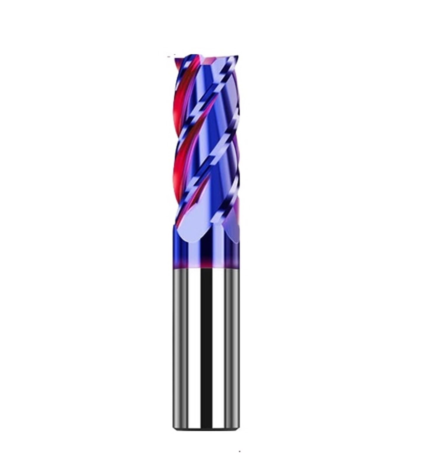 Fresa De Extremo Carburo HRC65, Herramienta Corte Metal 4 Flautas, Fresas Planas Recubrimiento Mecanizado CNC for Acero Inoxidable, 1 Uds(D6xD6x150L)