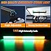 Nilight 144 LED Strobe Traffic Advisor Light Bar Amber Green with Controller 2 in 1 Automotive Emergency Warning Flashing Police Windshield Lights Bars for Cars Tow Plow Trucks Construction Vehicles