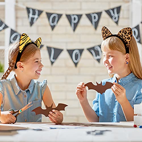 Willbond 12 Pieces Cheetah Ears Headband For Women Leopard Cat Ears Headband For Easter Holiday Birthday Party Decorations Supplies (Assorted Animal Series) #TOP5