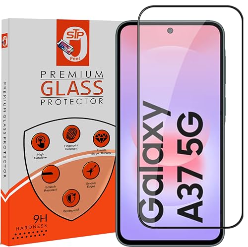 Image of STP FEEL Premium Tempered Glass Screen Protector Guard Compatible For Samsung Galaxy A37 5G (6.7 Inch, Pack of 1) | Edge to Edge Coverage With Easy to installation kit for Smartphone