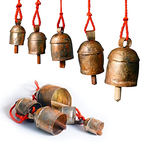 Handmade-Rustic-Bells-Wind-Chimes-30--5-Hanging-Bells-on-Rope-Brass-Coated-Iron-Bells-for-Door-Outdoor-Patio-Farmhouse-Decor-Christmas-Ornaments-Boho-Hanging-Bells-Vintage-Wind-Bell Handmade Rustic Bells Wind Chimes 30–5 Hanging Bells on Rope Brass Coated Iron Bells for Door Outdoor Patio Farmhouse Decor Christmas Ornaments Boho Hanging Bells Vintage Wind Bell