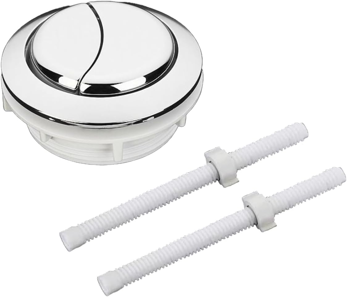 58mm/2.3" Toilet Push Thread Diameter Dual Push Flushing Button Adjustable Toilet Water Tank Button,Compatible with Glacier Bay Aquasource TOTO, American Standard, KOHLER