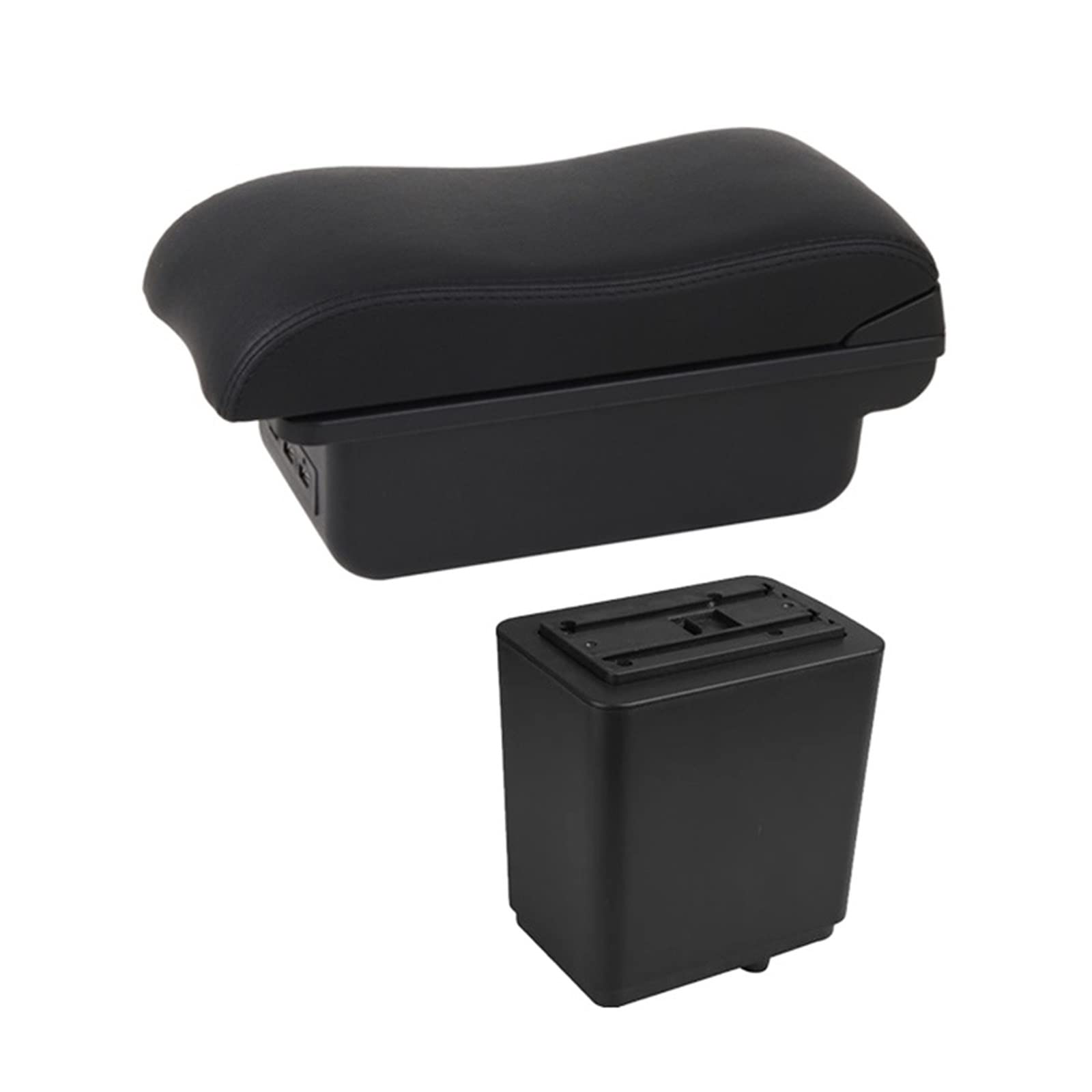para Peugeot para Socio para Tipi para Citroen para Berlingo Reposabrazos Coche Reequipamiento Caja Almacenamiento Reposabrazos Coche Accesorios USB (Color : C2 Black Line)