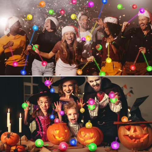 Image of SHQDD 36PCS Light Up Ball, Bouncy Balls for Kids, 6 Colors Flashing Squeaky Ball, Light Up Toys, Balls for Toddlers 1-3, Glow in The Dark Party Favors for Teens, Adults, Children