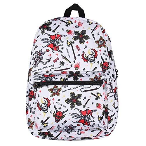 Bioworld Stranger Things Backpack Hellfire Club Allover Print Laptop School Travel Backpack2