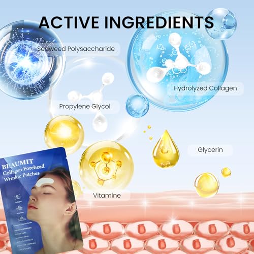 Tripsky Forehead Wrinkle Patches, Overnight Facial Wrinkle Patches With Collagen, Forehead Wrinkles Treatment Jelly Pads Softening Fine Lines - image 8