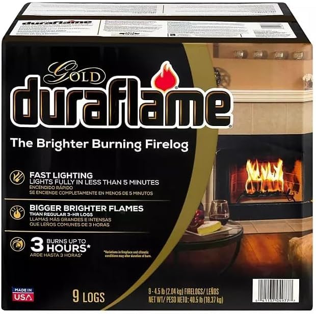 Gold Ultra-Premium 4.5 lb. Firelogs, 9-Pack Case (3-Hour Burn)