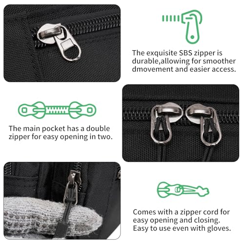 Bauchtasche für Herren Damen wasserdichte Gürteltasche mit 5 Einzelfächern Hüfttaschen für Reise Wanderung Hundespaziergänge und Outdoor-Aktivität