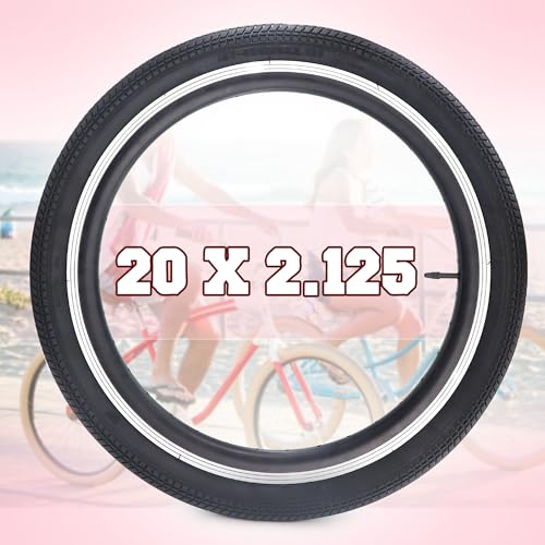 BALINGE 20 inch Bike tire 2 Pack 20 x 2.125 20 BMX Folding Replacement Tires Fits Most Kids Bikes,20 in Bike tire,Black - 2 Tires