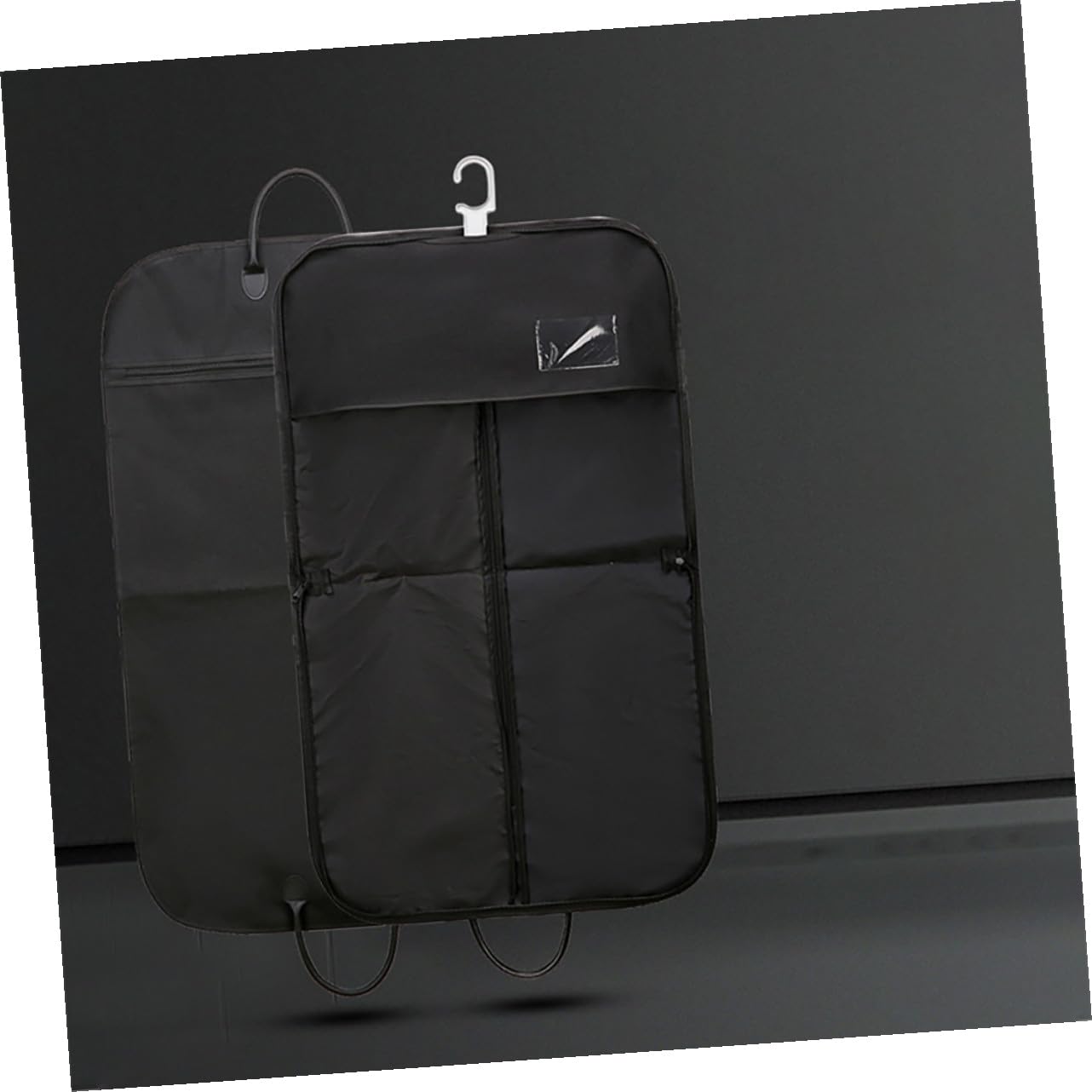 Borsa Porta Abiti da Viaggio Pieghevole, Leggera, Nera, Oxford | Doppio Manico, Formato 1 Pezzo, per Cappotti e Pellicce, Uso Professionale e Viaggi Brevi