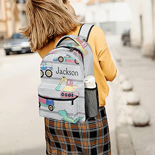 Cute Dinosaur Custom Kids Backpack, Personalized Student School Bags for Boys & Girls, Bookbags for Travel4