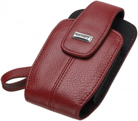 Étui en cuir avec sangle BlackBerry 8300 rouge pour vos sorties