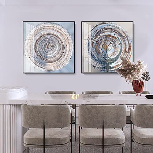 Peinture murale sur toile deco salon moderne affiche abstraite x2