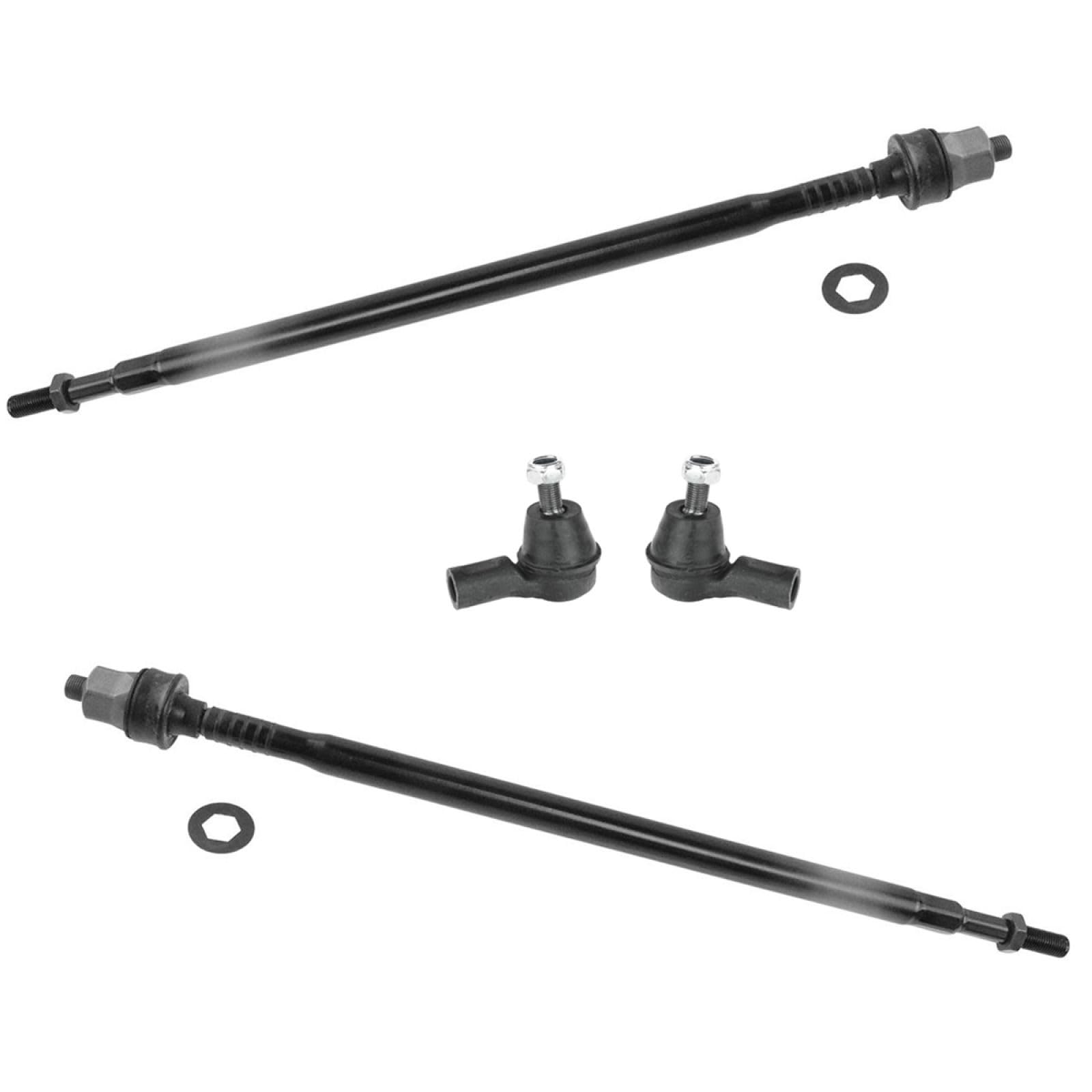 TRQ Front Inner and Outer Tie Rod Set 4 Piece Compatible with 2003-2011 Honda Element