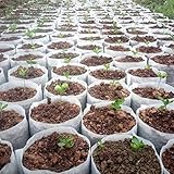 100 Piezas De Diferentes Tamaños Macetas De Plántulas No Tejidas Biodegradables Bolsas De Plantación Ecológicas Bolsa De Vivero Bolsas De Cultivo De Plantas para Jardín, 28x30 Cm (100 Piezas