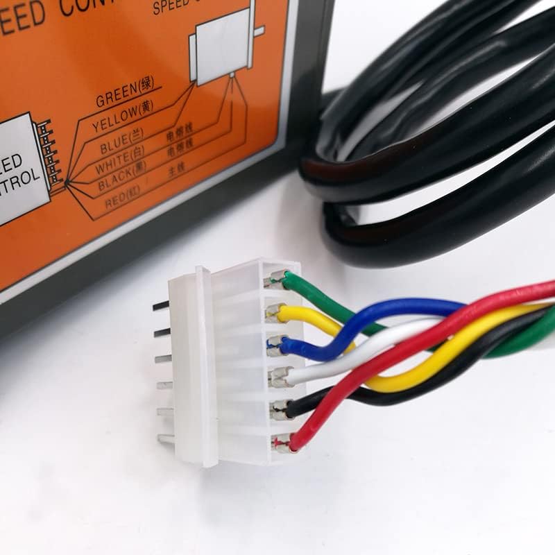 ภาพระยะใกล้ view of the 6-pin connector for the DAVITU US-52 AC Motor Speed Controller