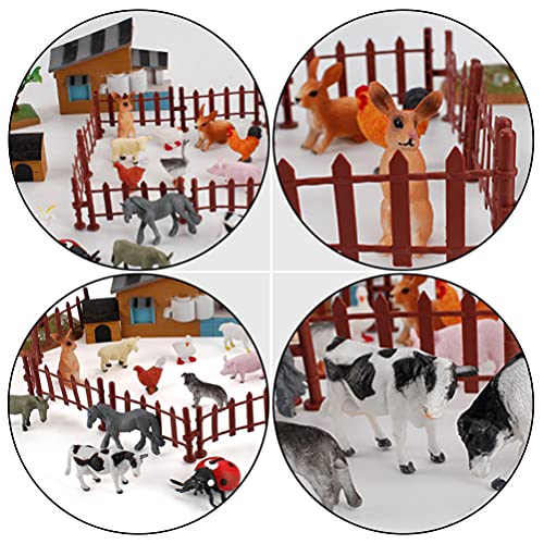STOBOK 28Pcs Bauernhof Tier Miniaturen Farm Animal Set Bauernhof Tier Figurine Mini Spielzeug Figuren Bauernhof Tier… – Bild 4