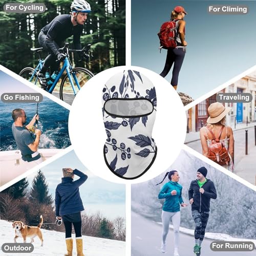 Balaclava Mask for Men Ski Mask for Women Berry Element Pattern Full Face Mask Face Cover for Cycling, 1, Style miniatura 6
