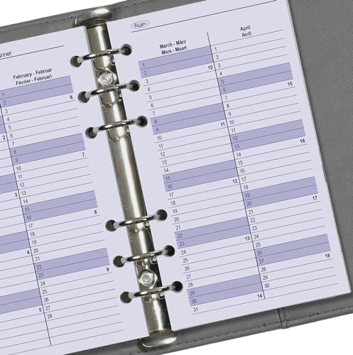 Kalpa Personal Agenda Planereinlagen Organiser Wöchentlich Deutsch Französisch 2024 2025 2026, White, Mini - Image 4