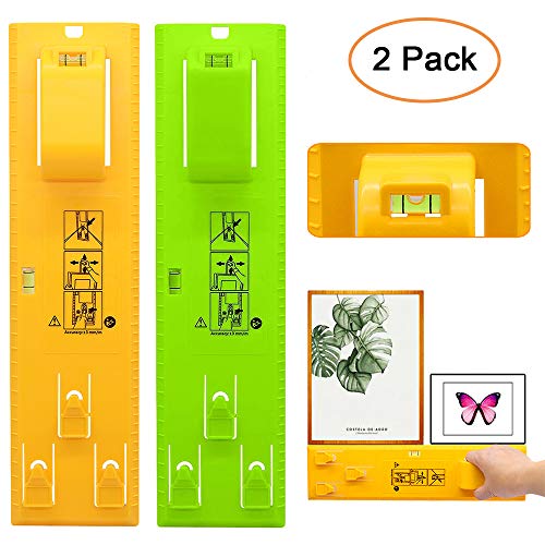 Picture Hanging Tool, KEGOUU Picture Frame Hanger Tool with Bubble Level, Portable Picture