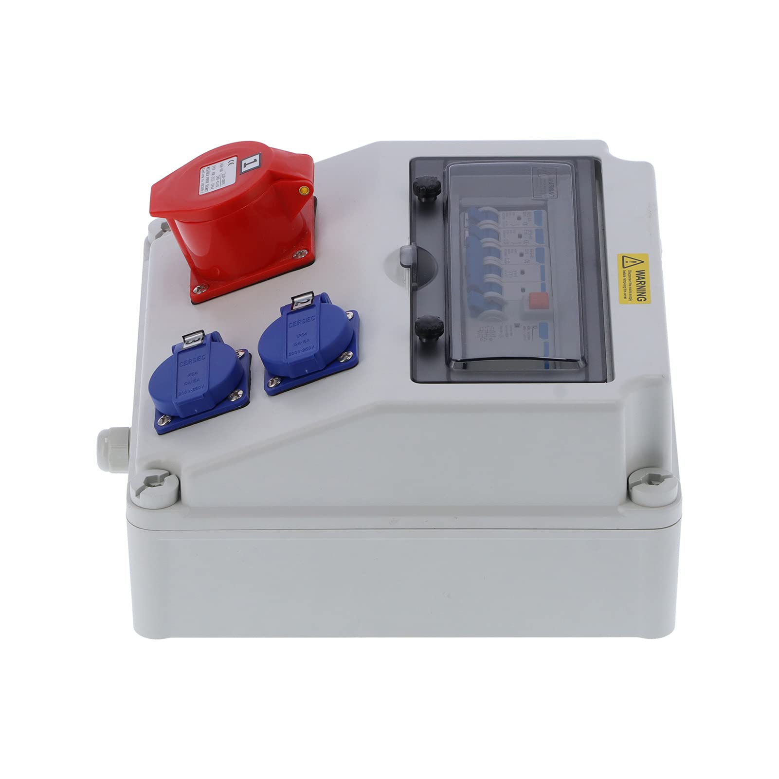 Boîte de prises industrielle, solution de distribution d'énergie étanche et durable pour l'extérieur en matériau ABS/PC