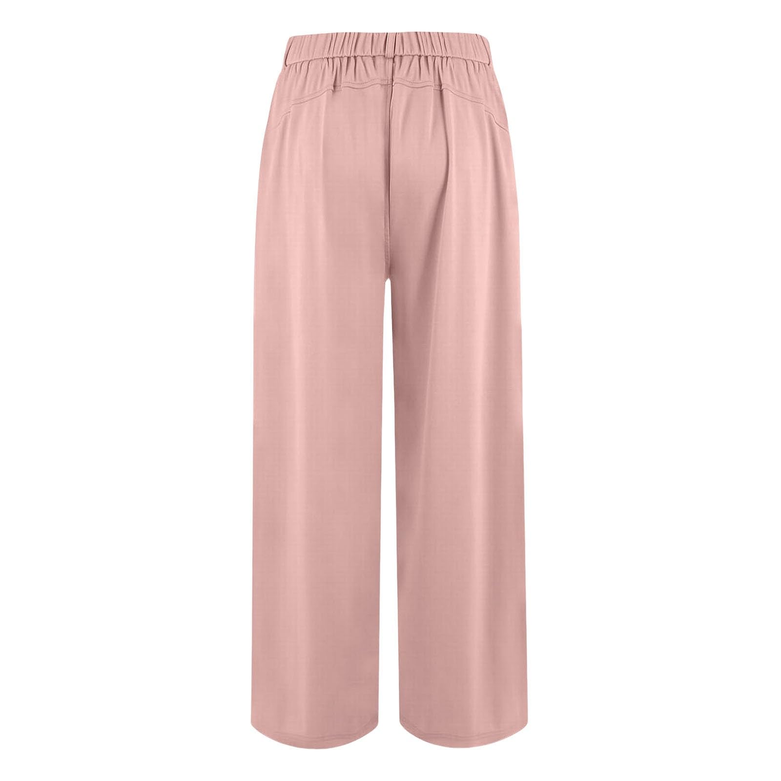 Palazzo - Pantaloni estivi da donna, leggeri, in tessuto, per il tempo | Pantaloni da lavoro leggeri e traspiranti, estivi, per tutti i giorni, per il tempo libero, gamba larga, vita alta