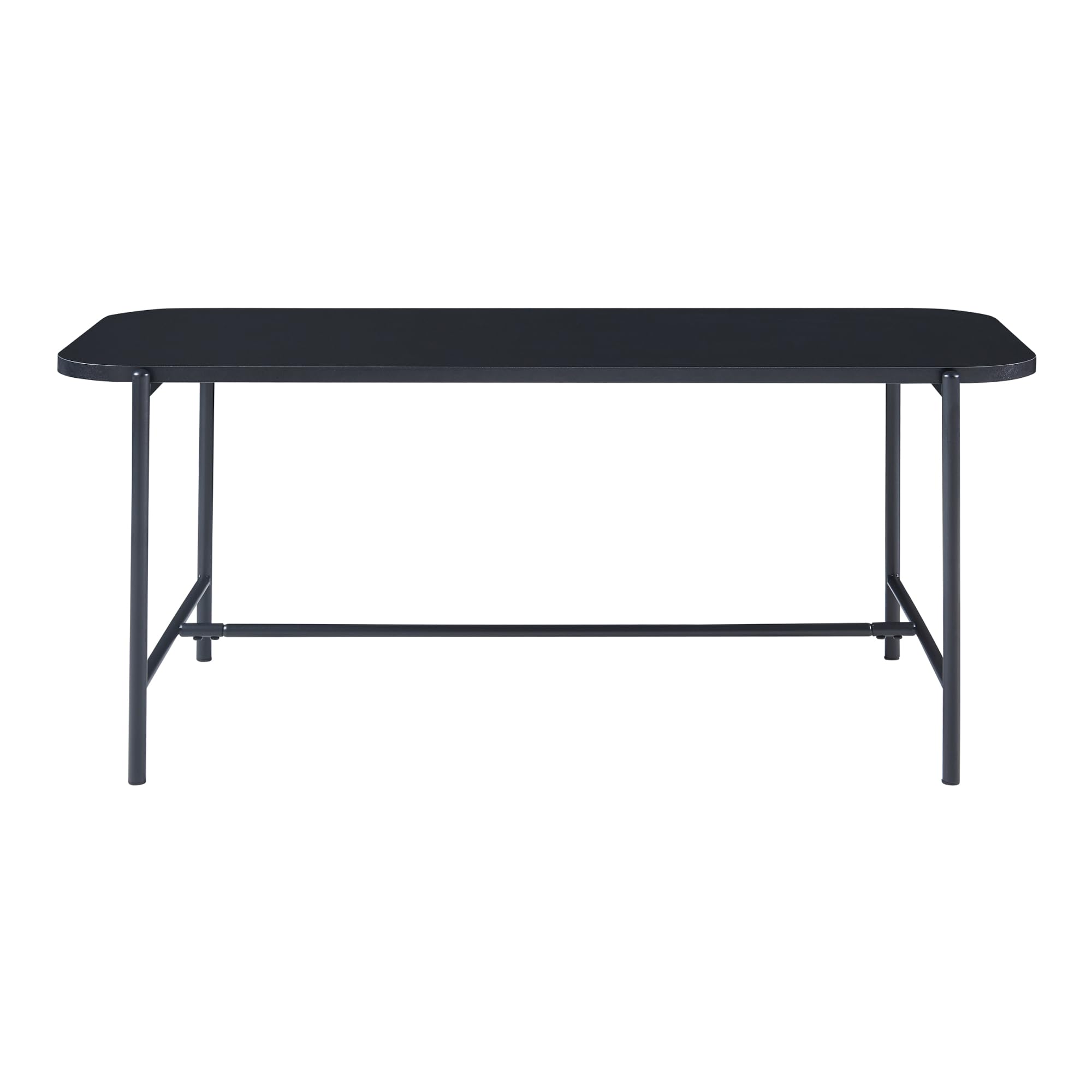 [en.casa] Stolik pomocniczy do salonu Stolik kawowy Stolik kawowy z prostokątnym blatem 110 x 50 x 45 cm do salonu - czarny
