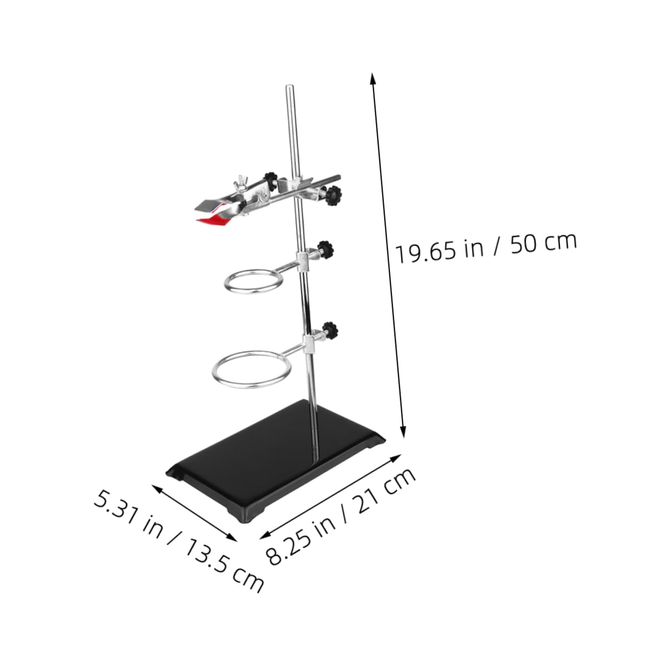 Gatuida Laborstativ aus Metall Ringklemme und Tischstativ mit Klemmen Trichterhalter und Reagenzglasklemmenständer für Chemielabor Laborstützringe und Laborstativklemme