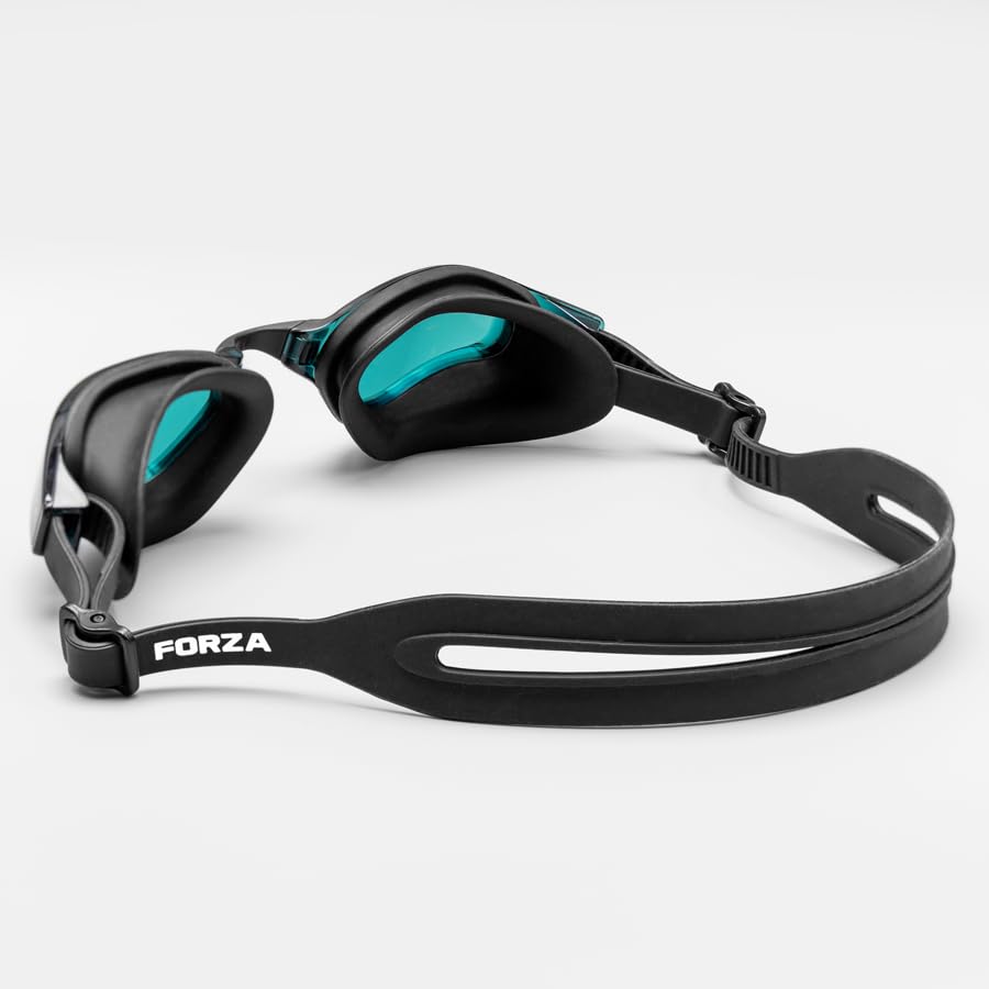 FORZA Schwimmbrille für Erwachsene Basic – Antibeschlag- und UV-Schutz – Auslaufsichere Schwimmbrille mit anpassbarer Passform