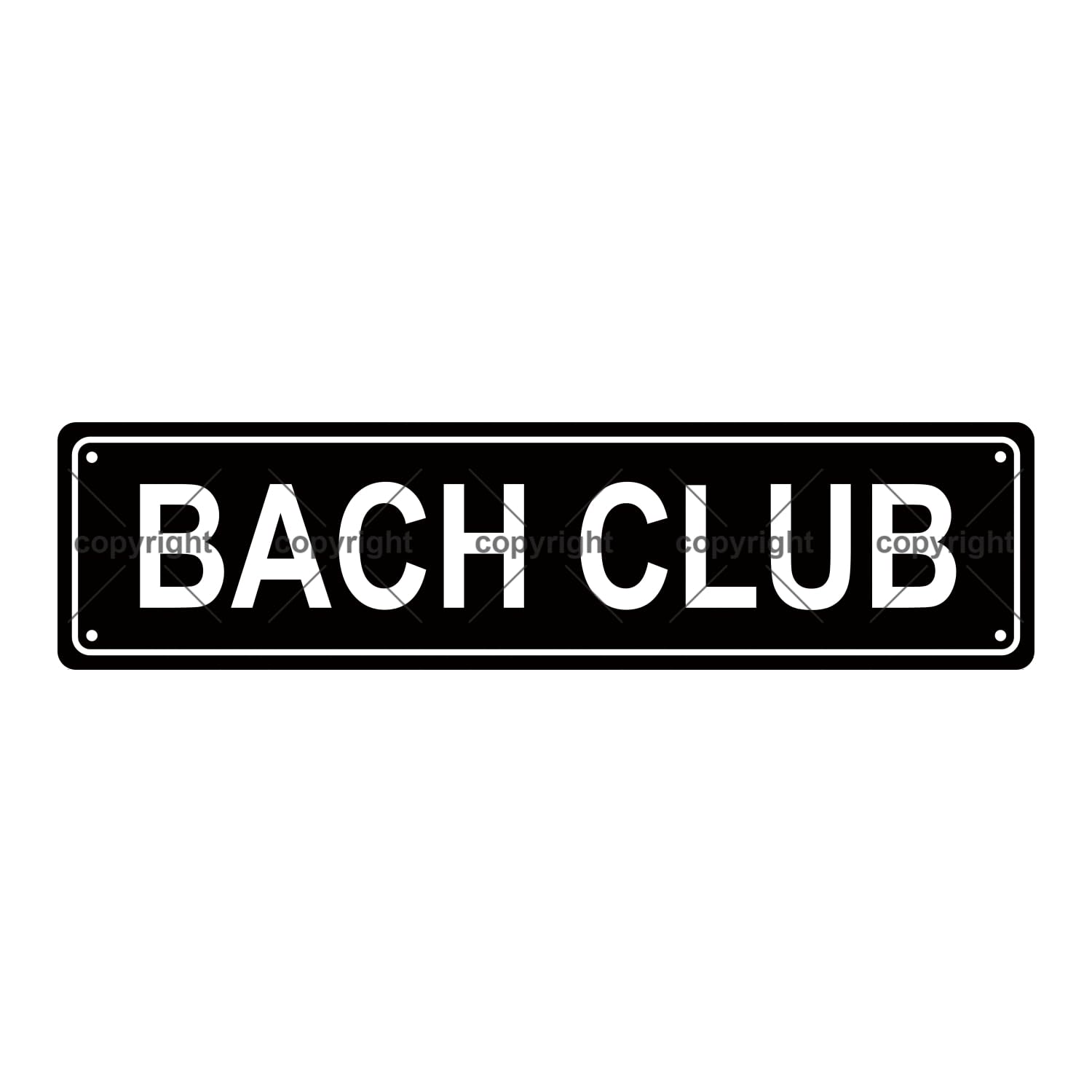 Peiyeety A009 Vintage Metal Tin Sign Decorative Wall Art Bach Club Themed Sign, Rustic Style, Durable Waterproof Rustproof, For Home, Music Decor, Home, Easy To Mount, 4X16 Inch