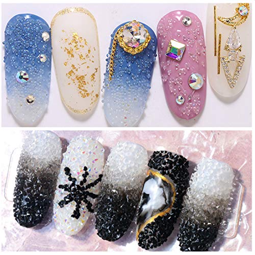 Edittime 5000Pcs Mini Ultra Tiny 1.2Mm Ab Shine Iridescent Crystals Micro Diamond Glass Sand Rhinestone For Nail Art Beauty Makeup Diy Craft (1.2Mm Ab) #TOP6