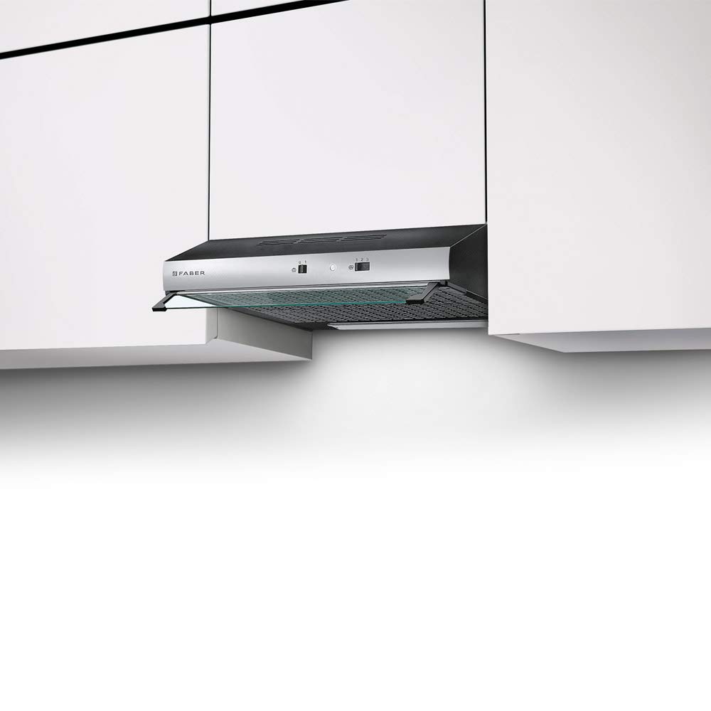 FABER TCH04 SS16A 741 - Cappa Aspirante 60 cm Sottopensile da Cucina ad Incasso, Aspirante Esterna o in Ricircolo con Filtro Cappe Faber a Carboni Attivi