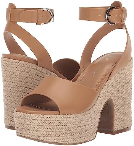 Marc Fisher Women's VETINA Wedge Sandal, TAN 210, 5.5 | Image 6
