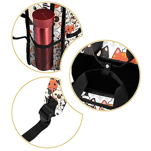 Sac à dos pour garçons chat de dessin animé compagnon joyeux multicolore