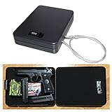 AmeriGun.Club X-Large Size Handgun Safe Vault Security Pistol Safety Case Box (Combination Lock X-Large)