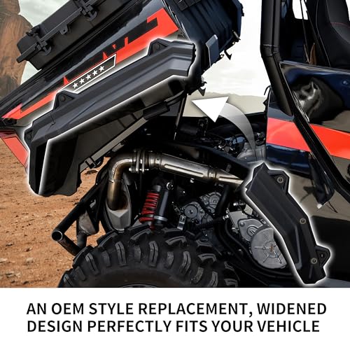 Image of XL Wider Front & Rear Fender Flares Kit for Polaris General 1000 /4 1000 16-25, Extended Mud Flares Mud Guards Mud Flaps Kit for Polaris General 1000 /4 1000 2016-2025 Accessories(OEM #2884220)